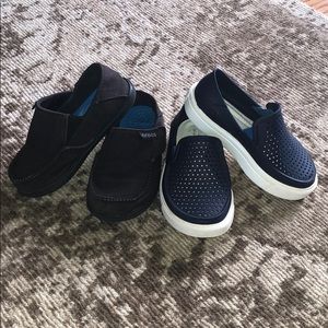 Two pairs boys crocs